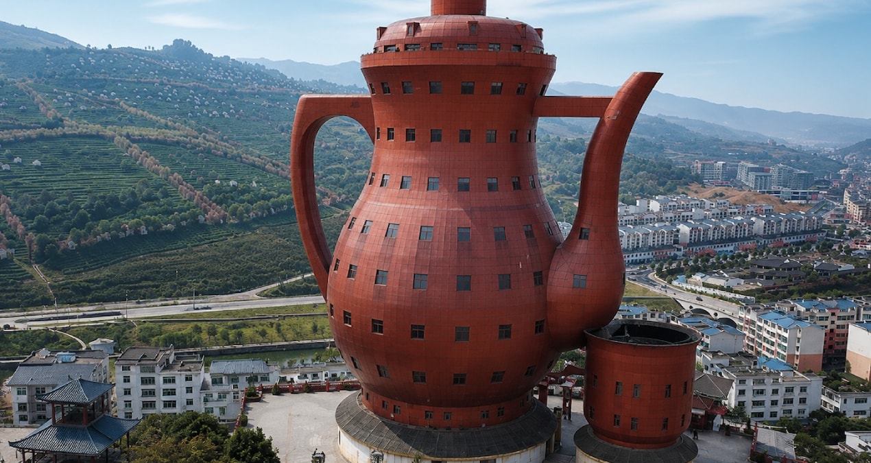 Şehrin ortasına dev bir çaydanlık kondurdular Sehrin ortasina dev bir caydanlik kondurdular O82K5NEZ